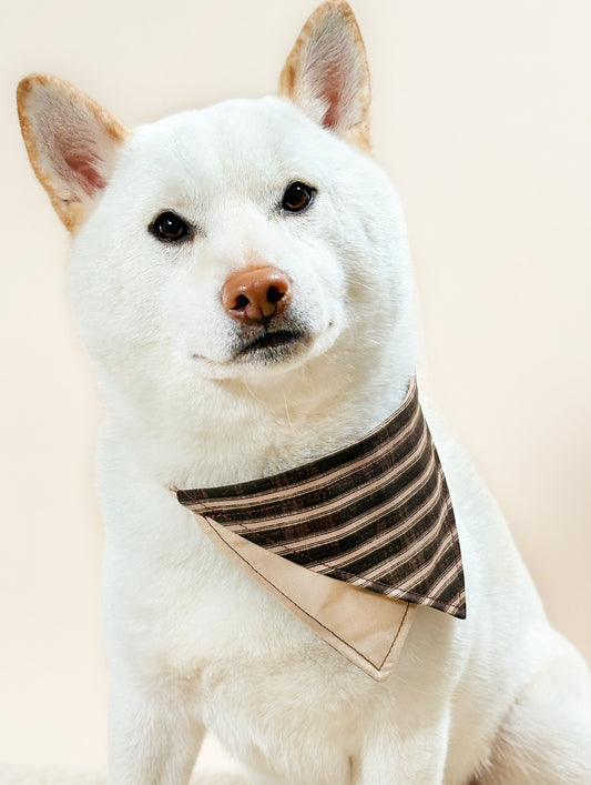 Mocha Stripe Layered Bandana