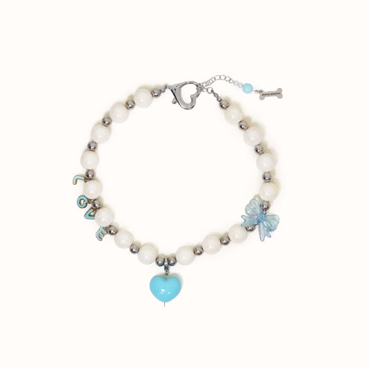 Pawfect Charm Necklace (pink & blue)