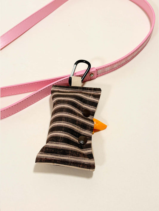 Mocha Stripe Dookie Bag Holder