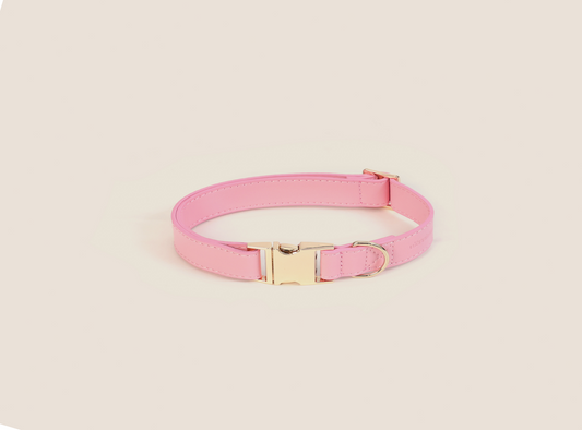 Petal Pink Vegan Leather Collar