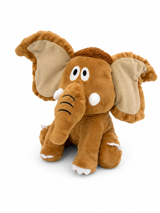 Manny the Mammoth Soft Interactive Squeaky Dog Toy